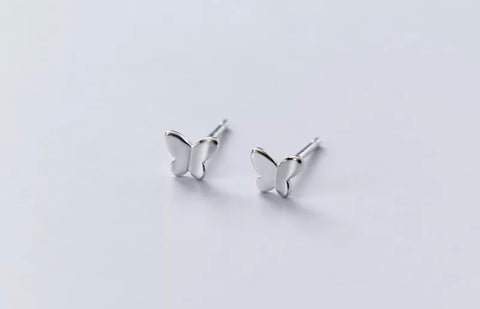 Sterling silver small butterfly earrings