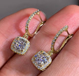 Square Stone Drop Earrings Not A Set