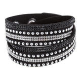 Black Double Wrap Bracelet