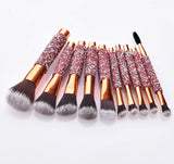XNO COSMETICS RED brush set with bag