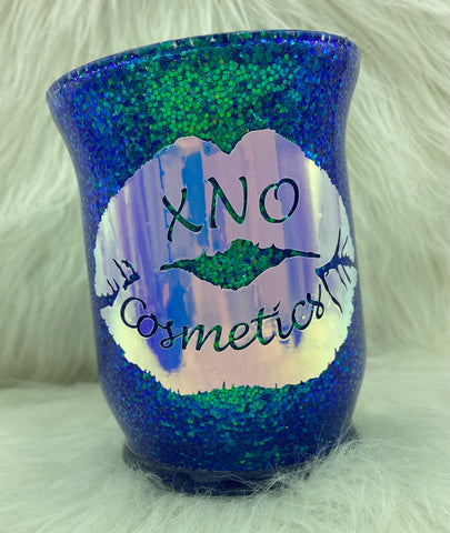 XNO COSMETICS MEDIUM BLUE GREEN HOLO CUP