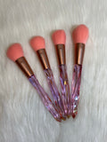XNO Cosmetics Pink crystal brush set